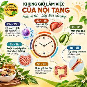 CẨM NANG SỨC KHỎE: KHUNG GIỜ LÀM VIỆC CỦA NỘI TẠNG -BẠN CÓ ĐANG HIỂU ĐÚNG?